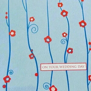 On Your Wedding Day Floral Greeting Card